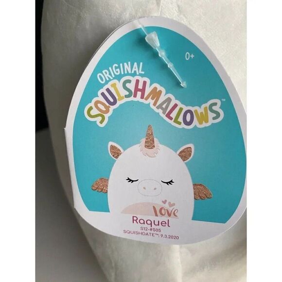 Squishmallow Raquel Pegacorn Valentine’s Love 12” Kellytoy 2021 Soft Pink NWT - Picture 4 of 8